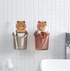 Estante de almacenamiento de oso para inodoro, soporte para cepillo de dientes y pasta de dientes, sin perforaciones, vaso para enjuague, taza de almacenamiento para inodoro de baño, fabricante