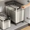 Nuevo Modelo Contenedor Doméstico para Almacenar Arroz, a Prueba de Insectos, a Prueba de Humedad, Cubo Sellado para Arroz, Harina y Granos, Tarro de Almacenamiento de Arroz de Gran Capacidad