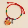 Pulseira de Corda Colorida do Festival do Barco Dragão Corda Vermelha Tecida à Mão Infantil Bebê Pequeno Zongzi Corda de Mão Presente de Lote Festival de Maio