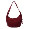 Nova Bolsa de Ombro Versátil para Viagem Crossbody de Nylon Lavado Enrugado Retrô Casual Leve Bolsa Bolinho