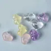 Cristal Blanco Natural, Amatista, Citrino, Cristal Rosa Melocotón Cuentas Sueltas, Cuentas Separadoras de Corazón, Accesorios de Cristal con Cuentas para DIY