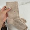 Calcetines de invierno cálidos IOULOR con acolchado de cachemira y ribete para mujer, estilo japonés suave y acogedor, calcetines de felpa de lana al por mayor