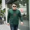 Nueva camiseta de manga larga para primavera y otoño para hombre, camiseta básica de talla grande, cuello redondo extra grande, corte holgado para hombres grandes y corpulentos, ropa de otoño al por mayor