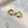 Pendientes de Oro Trenzado de Alta Gama para Mujer 2026 Nuevo Estilo Pendientes de Aguja de Plata Pura Lujo Ligero Diseño de Nicho Pendientes de Moda