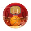 Bp018 Prato de Papel com Tema de Basquete Louça para Festa de Feriado para 8 Pessoas Decoração de Troféu Slam Dunk Prato Descartável