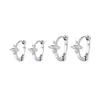 Pendientes de Trébol de Cuatro Hojas Brillantes con Aguja de Plata 999 para Mujer, Puños de Oreja de Lujo Ligero de Gama Alta, Pendientes de Cartílago Nuevos de Estilo Caliente 2026 para Mujer