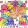 Conjunto de Balões de Aniversário em Espanhol Amazon Transfronteiriço Decoração de Fundo Cortina de Chuva Conjunto de Arco de Balões para Festa