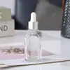 Frasco de Vidro Transparente para Óleo Essencial Vidro Quadrado 10-100ml Frasco com Conta-Gotas Frasco Cosmético Portátil Sub-Frasco Frasco de Amostra