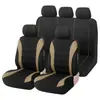 Funda de Asiento Universal de Coche de Cinco Plazas Temu Amazon Transfronteriza con Diseño de Línea de Cintura, Cojín de Asiento de Tela, Funda de Asiento de Cobertura Completa