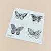 Nueva pegatina de tatuaje pequeña y fresca de dibujos animados para niños, linda mariposa, flor, cuerpo, patrón pequeño, pegatina para dedos con viento