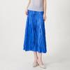 Falda Larga Issey Miyake con Pliegues, Corte A, Dobladillo Ancho, Sensación de Alta Gama, Cintura Elástica, Corte Holgado, Falda Plisada Versátil, Elegante