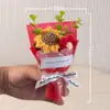 Mini Girasol Tejido Florero Regalo Día de la Madre Graduación Accesorios Girasol Eterno Venta al por Mayor Transfronteriza