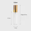 Atomizador de Perfume Recarregável de 10 ml, Frasco Spray de Vidro Transparente com Bomba e Tampa de Metal