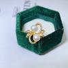 Novo Anel de Pérola de Água Doce Simples Grande Borboleta Pérola Abertura Anel Ajustável Pulseira Banhada a Ouro Cobre