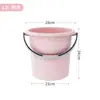 Cubo de almacenamiento de agua para el hogar, cubo grande de plástico engrosado, cubo redondo grande portátil para dormitorio de estudiantes con cubo de ropa resistente a caídas, lavabo