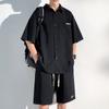 Verano 2024 Nuevo Fresco Seda de Hielo talla grande Manga Corta Shorts Traje Deportivo Transpirable para Hombre