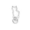 Shenzhen suministra accesorios gancho de metal con forma DIY hebilla de gato perro llavero de gato en stock