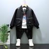 Roupa Infantil Jaqueta de Couro para Meninos 2025 Primavera Outono e Inverno Nova Jaqueta de Couro Infantil Jaqueta para Menino Bonito