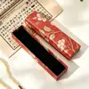 Nueva caja de joyería para horquillas estilo chino, caja de regalo rectangular con tapa y base estampadas, caja de embalaje para accesorios de horquilla de jade, collar, marcapáginas