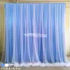 Cortina de Gaze de Rede para Casamento Adereços Cortinas de Gaze Flutuante de Camada Dupla para Casamento Novo Estilo Decoração de Cortina de Parede de Fundo para Jardim de Infância