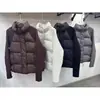 Nueva chaqueta de algodón con plumón para otoño e invierno, estilo corto con cuello alto, engrosada y cálida, top moderno y versátil, abrigo de algodón para mujer