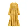 Ins estilo europeu e americano transfronteiriço 2026 nova moda elegante Amazon feminino atacado design de acinturar para o dia a dia vestido longo