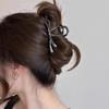 Pinza para el pelo con lazo de metal para mujer, pinza para el pelo de alta calidad, pinza para el pelo de tiburón, accesorio para la cabeza, novedad de 2024