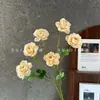 Flores artificiales, arreglo de peonías de 6 cabezas, estilo jardín de Monet, para decoración de salón de bodas, fotografía floral y decoración del hogar; flores artificiales al por mayor
