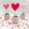Transfronteiriço Acabado Mini Amor Tecido à Mão Pequeno Vasinho Flores Simuladas de Lã Ornamentos Criativos para Mesa Presentes Atacado