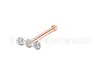 Piercing de Nariz Simples e Unissex em Aço Inoxidável 316 Fundido com Zircônia 3A Galvanizado