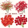 Flores Artificiales Serie Roja para Bodas, Arreglos Florales para Escenario de Boda, Decoración de Escena, Flores Falsas Rojas Brillantes y Rojas Oscuras