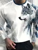 Soporta Dropshipping Multiplataforma, Venta Directa del Fabricante, Nueva Camiseta de Manga Larga para Hombre Estilo Europeo y Americano Impresión Digital Transfronteriza