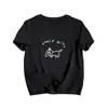 Camiseta de manga corta con estampado de cachorro de dibujos animados estilo coreano, algodón suave, top versátil de verano, popular camisa de manga media