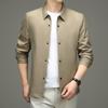 Jaqueta Masculina Mais Vendida Primavera e Outono 2026 Moda Gola Lapela Casual Top Solto Casual Jaqueta com Zíper Tendência Masculina