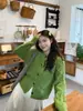 Suéter cárdigan suave estilo coreano para mujer, nuevo modelo de principios de otoño e invierno 2026, chaqueta corta de punto suave y retro trenzada