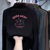 Linda camiseta de manga larga estampada para niños, nuevo estilo otoño/invierno, diseño coreano, hecha con suave tejido polar, capa base cálida para niñas