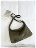 Bolsa de ombro transversal de camurça azul claro, grande capacidade, simples e casual, para mulheres, nova, moderna, versátil, bolsa para o dia a dia