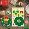 8 adesivos de quebra-cabeça de Natal Interação entre pais e filhos Quebra-cabeça DIY desenho animado Faça um rosto adesivos