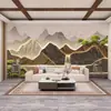 Nuevo papel tapiz tridimensional estilo chino tela de pared para centro de salud mural de paisaje para sala de estar sala de té pared de fondo en vivo papel tapiz de hotel