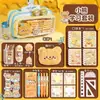 Set de papelería Oso de Queso, Estuche práctico para niños, Papelería al por mayor para el regreso a clases, Set de regalo de papel y bolígrafo, Premios