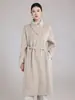 Abrigo de Lana Cachemira Doble Cara para Mujer 2025 Otoño e Invierno Nueva Moda Versátil de Alta Gama Chaqueta de Abrigo de Lana