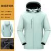 Ropa de trabajo gruesa con forro polar, con logotipo personalizado impreso, para hombres y mujeres, estilo similar, para viajes al aire libre, resistente al viento y al agua.