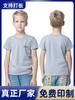 Camiseta de Algodón Puro Cuello Redondo Personalizada para Niños Camiseta Publicitaria en Blanco Ropa para Clase Campamento de Verano Ropa para Actividades de Junio Palabra