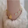 2023 Nuevo Ins Xiaohongshu Diseño de Nicho Pulsera para Mejor Amiga Estilo Chino Colgante de Campana Dorada Pulsera para Mujeres