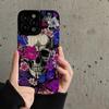 Adequado para Iphone13/14Promax Apple 12/11 Capa de Celular Desenho Animado Xr Cobertura Total XS Macio 17 Flores Graffiti