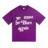 CPFM KANYE renacimiento limitado letra espumosa manga corta FOG americano retro high street suelto pareja camiseta
