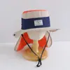 Sombrero de Pescador Delgado de Verano, Sombrero Exterior Elegante y Versátil para Niños, Sombrero de Sol de Ala Ancha con Chal para Niños Mayores