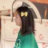 Lazo con clip lateral de algodón, pajarita para niña, horquilla para el pelo, tocado para niña pequeña, cuerda para el pelo, material hecho a mano