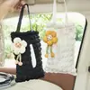 Caixa de lenços para carro Chuva Azul, design criativo estilo puff, dispensador de lenços multifuncional para bancos de carro, porta-lenços fofo e criativo