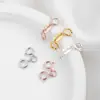 Pulseira colar com fecho de prata S925 conector de mola de cabeça dupla fecho de retenção de cor material para joias DIY acessórios de alta qualidade